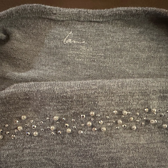 Lane Bryant Soft Sleeveless Tee Rhinestone and Mini Pearl Accent Size 26/28 - Picture 5 of 5